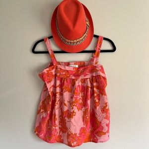 Pink and Orange Crop Tank Top